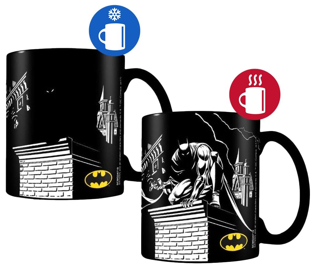 5050574247191 - Shadows - Tasse mit Thermoeffekt Tasse schwarz weiß gelb