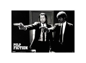 5050574310598 - - Pulp Fiction Poster Guns Travolta & Jackson Guns Querformat schwarz-weiß