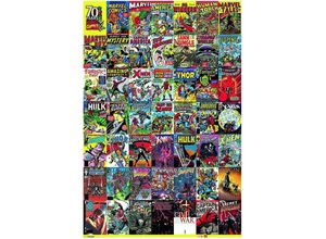 5050574319737 - - Marvel Comics Retro Poster Comic Covers Thor Fantastic Four Captain america Spider-Man Iron Man Avengers