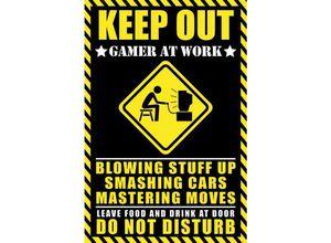 5050574330138 - - Keep out - Gamer at work Poster Blowing Stuff Up Smashing Cars Mastering Moves