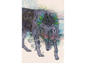 5050574343282 - - Mat Miller Poster Journeying Spirit - Wolf