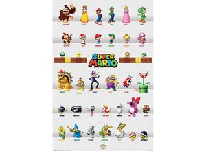 5050574345170 - Nintendo Super Mario Poster Character Parade Alle wichtigen Charaktere aus dem Super Mario Universum