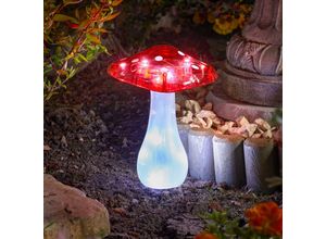 5050642089913 - LED-Solar-Erdspieß Magic Mushroom 3er-Set rot weiß