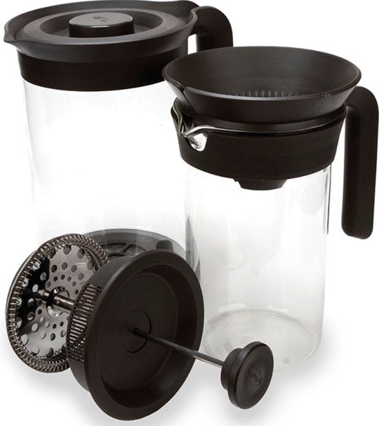 5050993357730 - La Cafetière Cafetière Seattle 3-in-1 Glas 1 Liter Stahl Schwarz