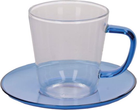 5050993357853 - La Cafetière Teeglas 500 ml 14 cm Blau Transparent 2-tlg