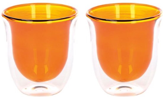 5050993357921 - La Cafetière Kaffeeglas Kern 220ml Doppelwandig Orange 2 Stück