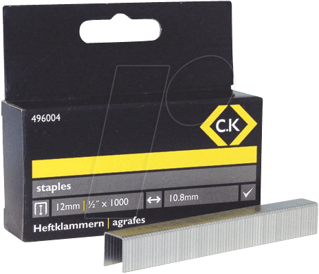 5051074960047 - Ck Magma - Tackerklammern 1000 St ck 496004 Abmessungen (l x b) 12 mm x 105 mm