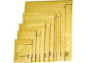 5051146001999 - Luftpolster-Versandtaschen Gold 210 (B) x 120 (H) mm 10 Stück