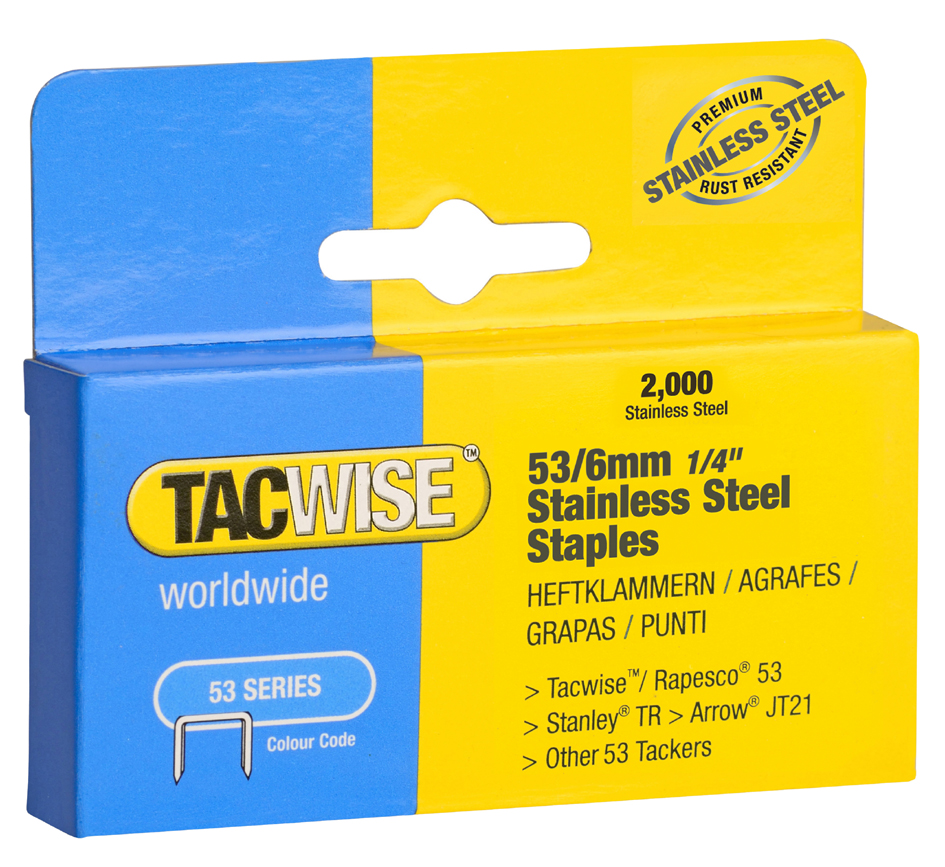 5051439003983 - TACWISE Heftklammern 53 6 mm Edelstahl 2000 Stück