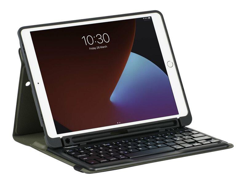 5051794035803 - Pro-Tek Education - Tastatur und Foliohülle (Hülle) - kabellos - Bluetooth 51 - Deutsch - Schwarz Tastatur Schwarz Gehäuse - für Apple 102 iPad (7 Generation 8 Generation)