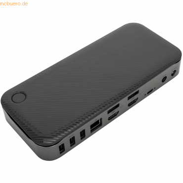 5051794040319 - TARGUS Laptop-Dockingstation USB-C Hybrid   Universal 4K Quad Dock mit 100 W PD Dockingstationen schwarz (schwarz silber)
