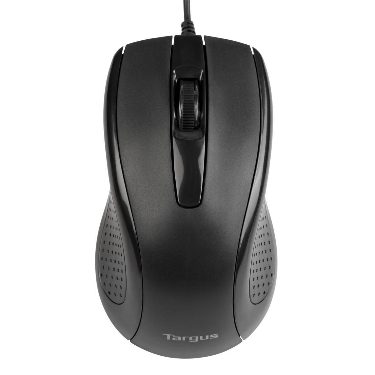 5051794041743 - Full-Size - mouse - antimicrobial - USB - black - Maus (Schwarz)