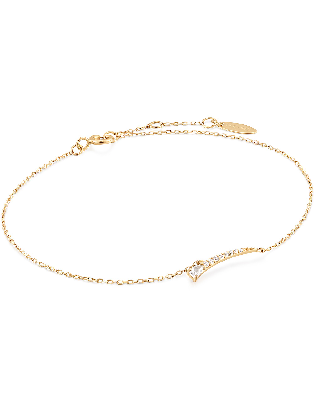 5052469014246 - ANIA HAIE BAU007-01YG Afterglow Armband mit weißem Saphir Gold 14K