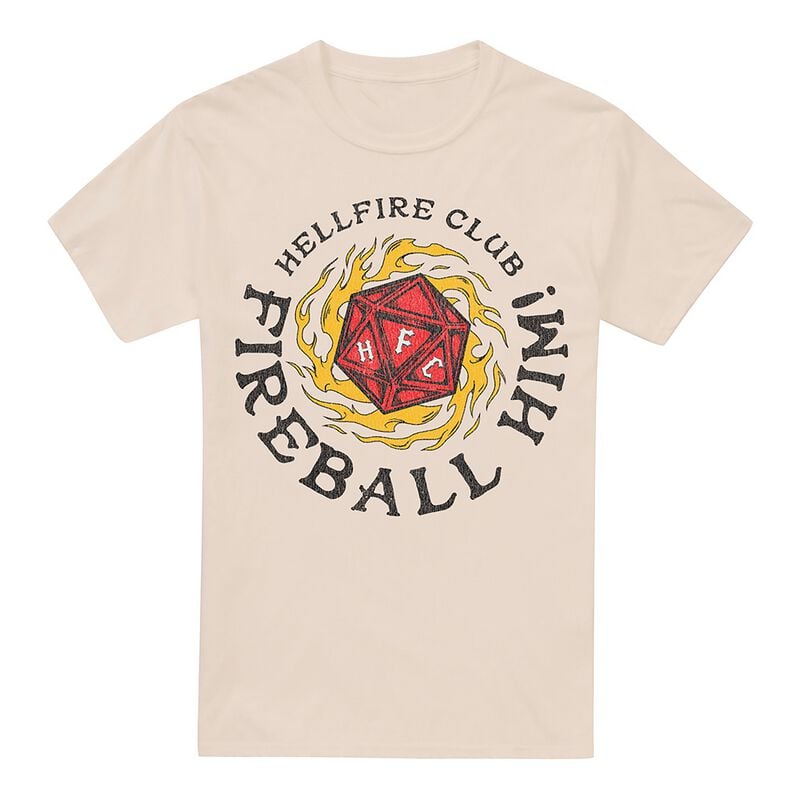 5052777085068 - Hellfire Club Fireball Him T-Shirt creme in S