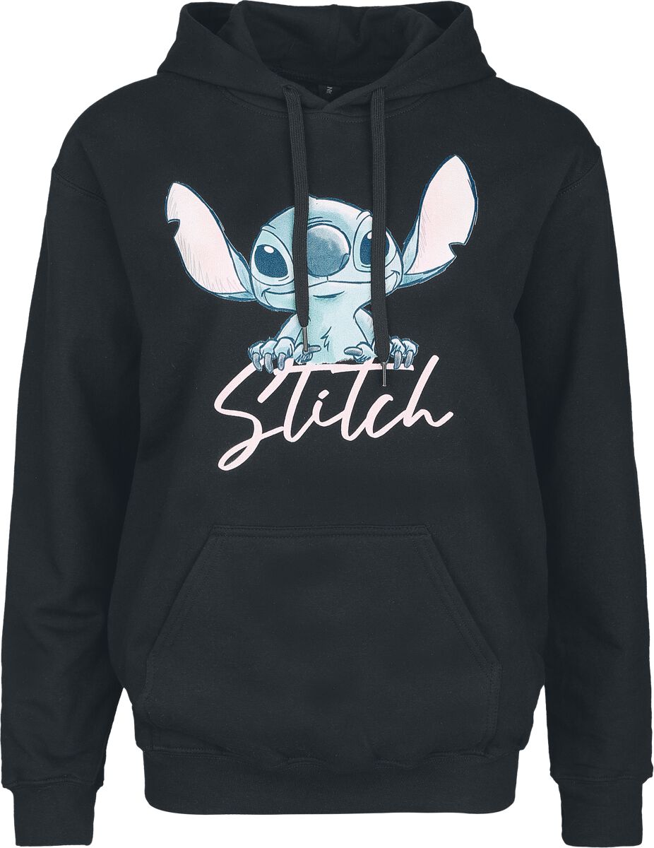 5052777133912 - Stitch - Watercolour Kapuzenpullover schwarz in S 5052777133912 - Stitch - Watercolour Kapuzenpullover schwarz in S