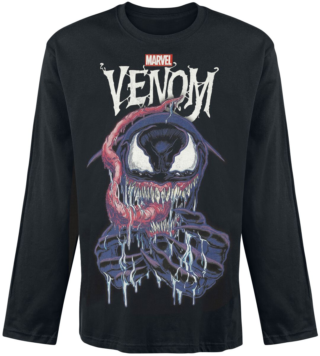 5052777684162 - Venom Grin Logo Langarmshirt schwarz in L