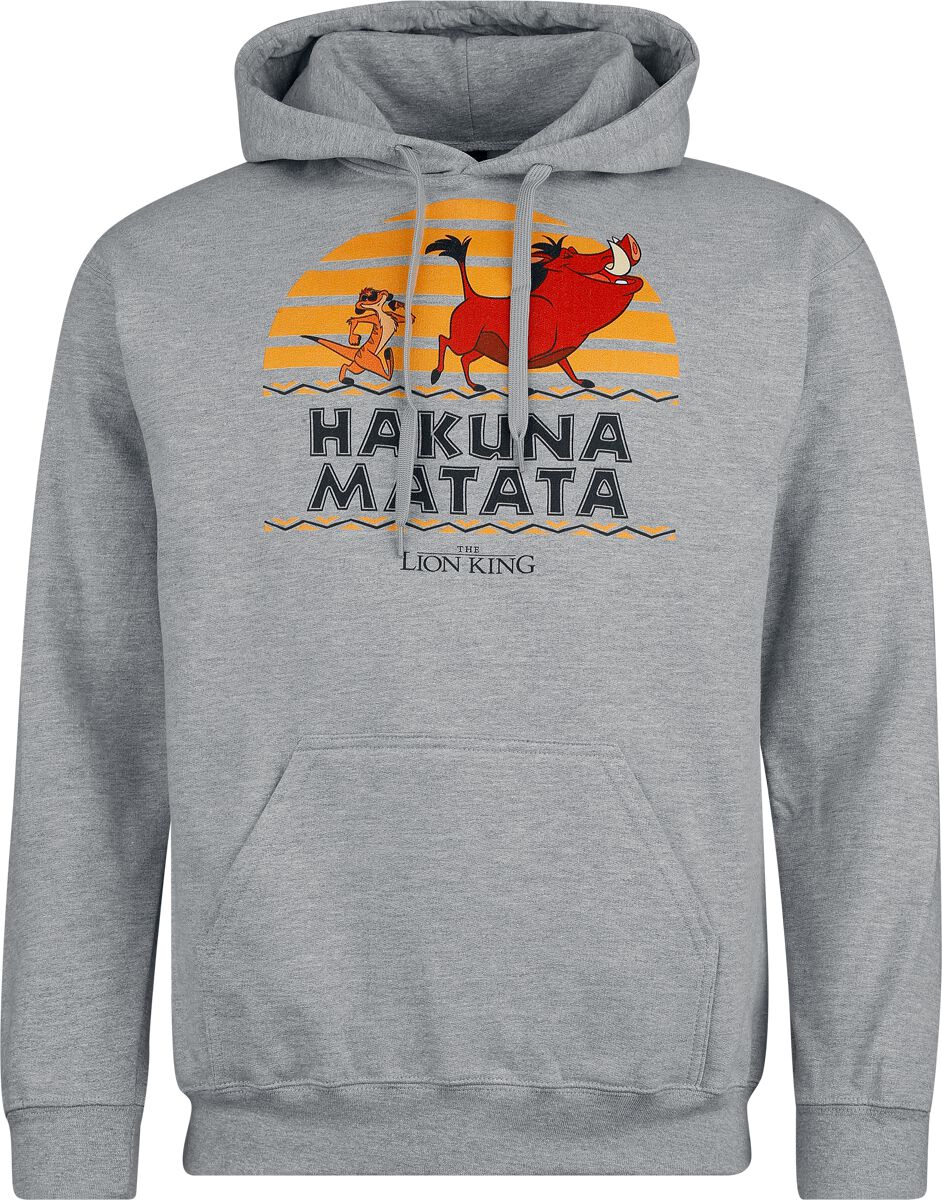 5052777762235 - Pumbaa Timon Hakuna Matata Kapuzenpullover grau in XXL