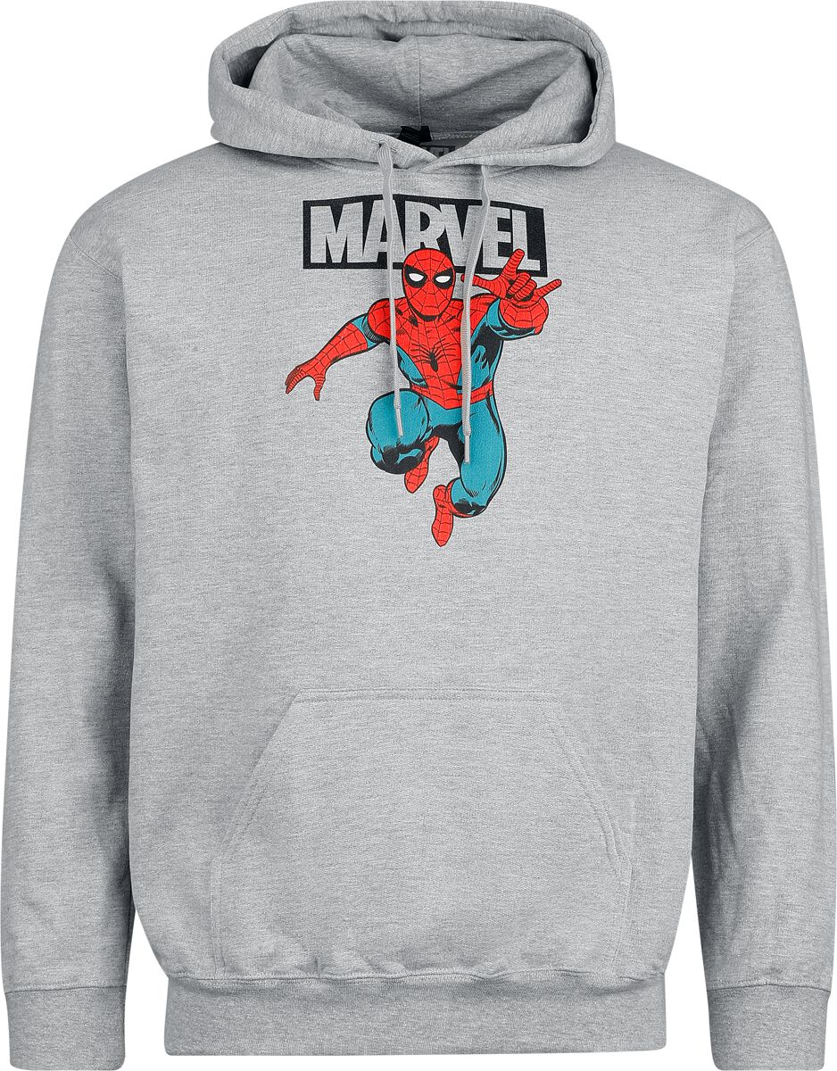5052777762600 - Spider Man Jump Kapuzenpullover grau in M