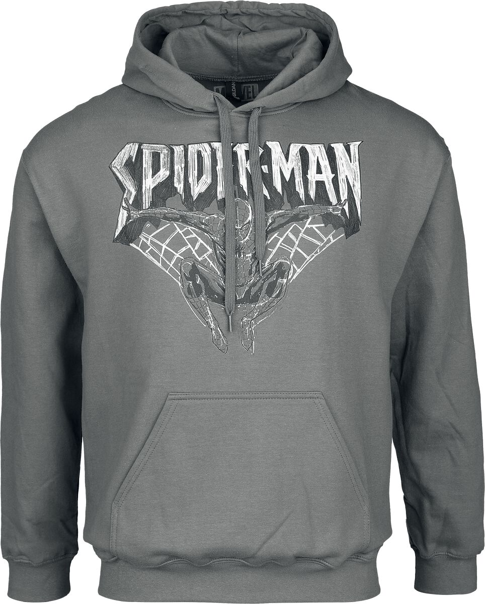 5052777762754 - Spider Man Sketch Kapuzenpullover charcoal in M 5052777762754 - Spider Man Sketch Kapuzenpullover charcoal in M