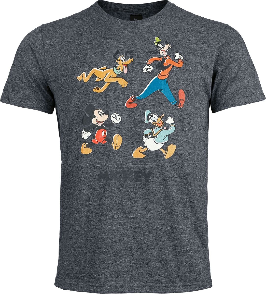 5052777786743 - Mickey And Friends Running T-Shirt dunkelgrau in L 5052777786743 - Mickey And Friends Running T-Shirt dunkelgrau in L