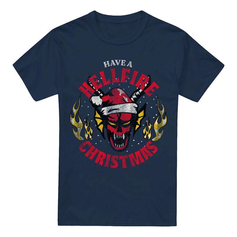 5052777814491 - Hellfire Christmas T-Shirt navy in XL