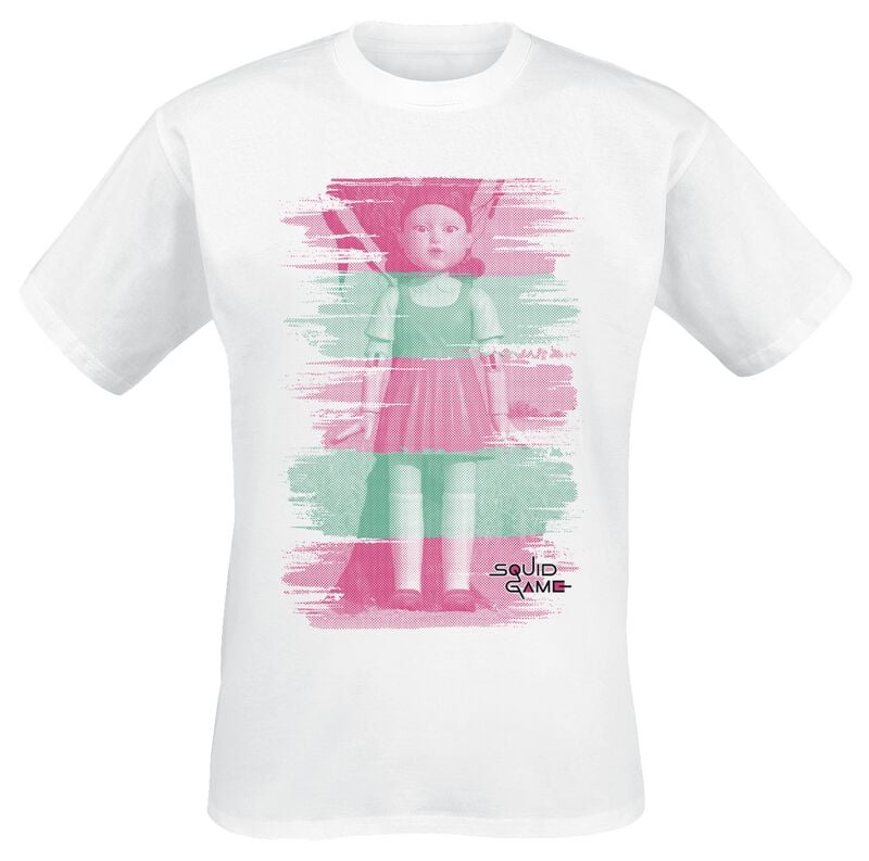 5052777843835 - Young Hee - Red Light - Green Light T-Shirt weiß in M 5052777843835 - Young Hee - Red Light - Green Light T-Shirt weiß in M