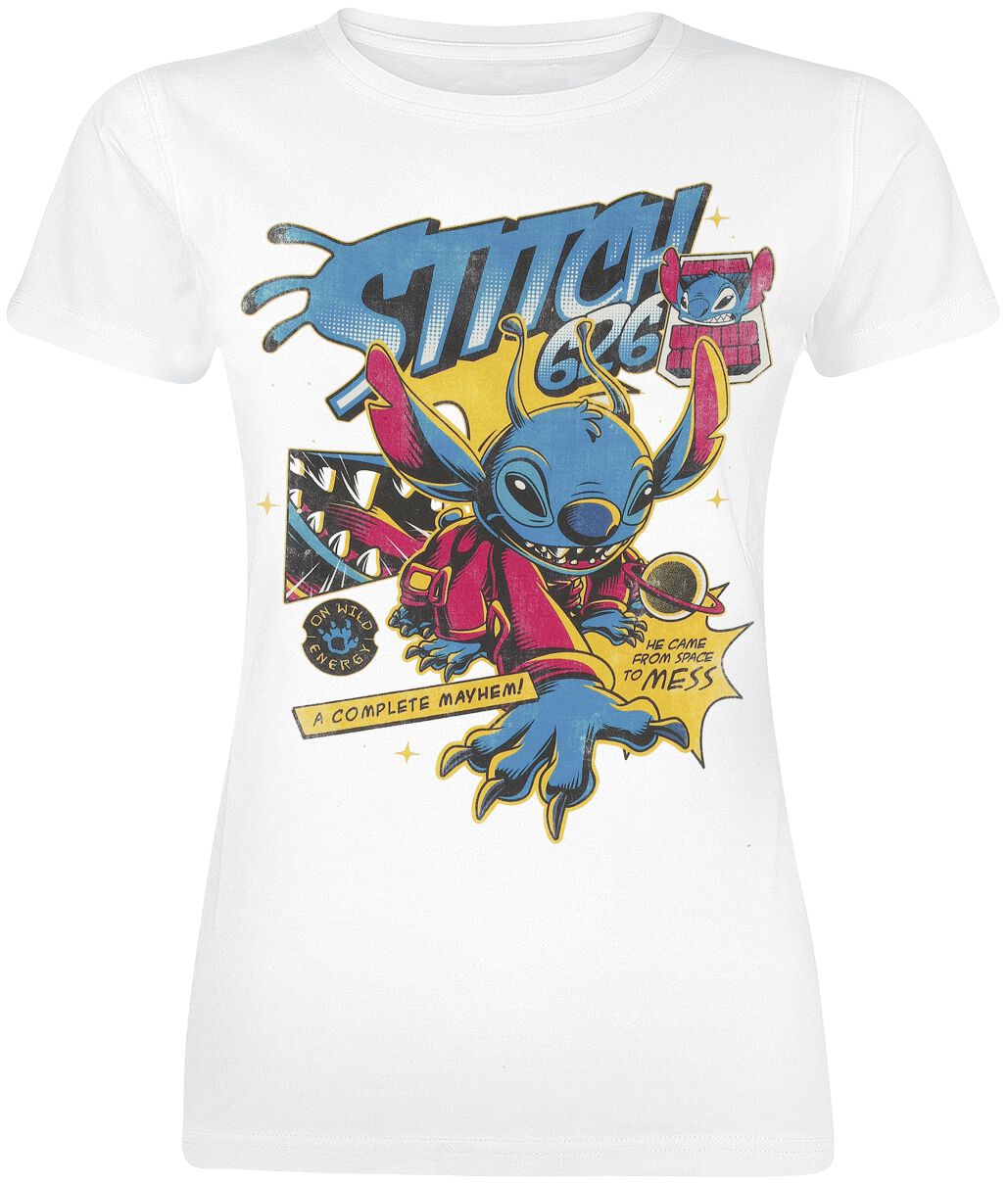 5052777969818 - Stitch 626 Comic T-Shirt weiß in S 5052777969818 - Stitch 626 Comic T-Shirt weiß in S