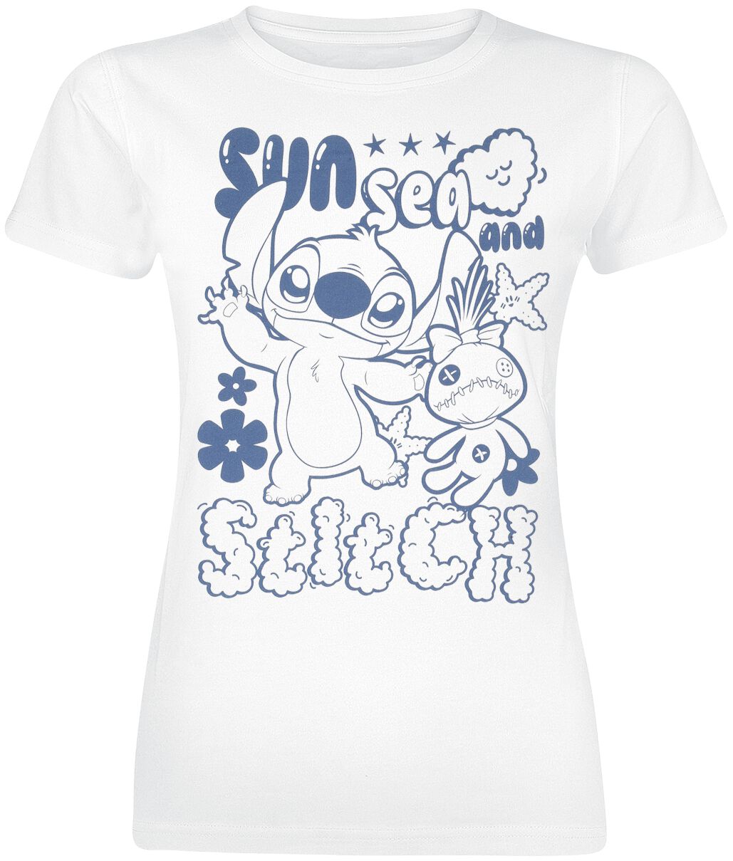 5052777973341 - Sun Sea And Stitch T-Shirt weiß in M