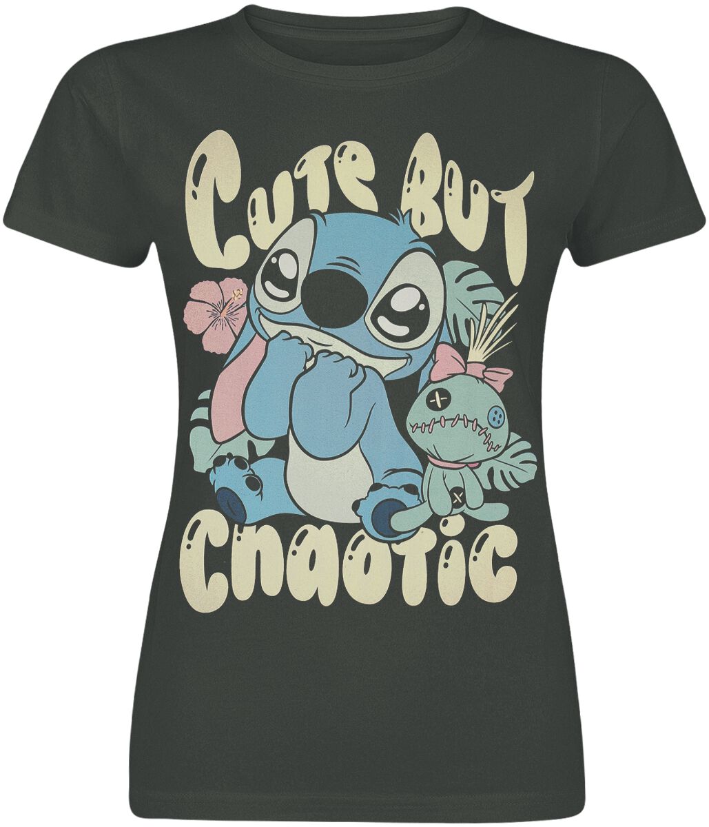 5052777973457 - Stitch Cute But Chaotic T-Shirt charcoal in L