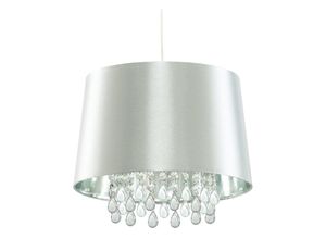 5053423009391 - - Kristall Decken Pendel Leuchte Wohn Zimmer Hänge Lampe Kunst Seide silber CL7026SICW