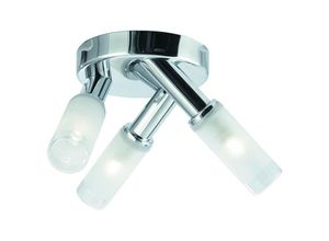 5053423015729 - Bubbles - led 3 Licht Badezimmer Flush Deckenstrahler Chrom mit Milchglas IP44 G9 - Searchlight