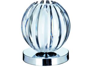 5053423019222 - Claw - 1 Leuchttisch Touch Globe Lampe Chrom mit klarem Acryl und Milchglas G9 - Searchlight