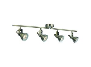 5053423019451 - Focus - 4 Licht verstellbare Deckenstrahler Bar Antik Messing GU10 - Searchlight