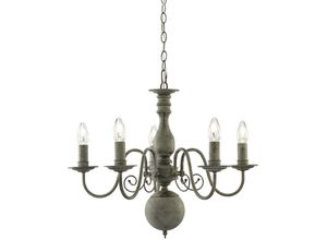 5053423020105 - Greythorne - 5 Light Multi Arm Deckenanhänger Grau E14 - Searchlight