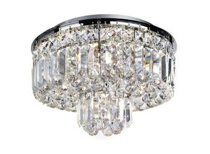 5053423022062 - Hayley - 5 Light Flush Deckenleuchte Chrom Kristall G9 - Searchlight 5053423022062 - Hayley - 5 Light Flush Deckenleuchte Chrom Kristall G9 - Searchlight