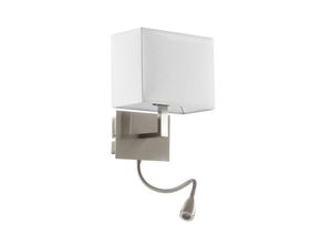 5053423022833 - Dual Flexi Arm 1 Licht Innenwandleuchte Satin Silber E27 - Searchlight