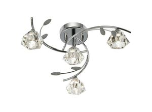 5053423022994 - Sierra - 4 Light Multi Arm Decken-Semi Flush Light Chrom und Glas G9 - Searchlight