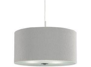 5053423023342 - Drum Pleat - 3 Licht Decke Anhänger Chrom Grau mit Glasdiffusor und Schatten E27 - Searchlight