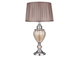 5053423025322 - Tischlampe Greyson mit Textilschirm in Braun