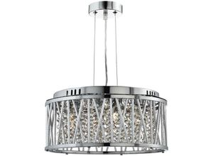 5053423039428 - Elise - 4 Licht Decke Anhänger Chrom mit Kristallen G9 - Searchlight