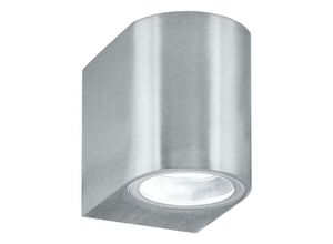 5053423076508 - Outdoor - 1 Licht Außenwandleuchte Satin Silber IP44 GU10 - Searchlight