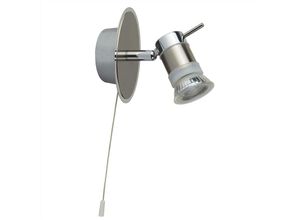 5053423076928 - Aries - 1 helles Badezimmer Chrom Satin Silber IP44 GU10 - Searchlight