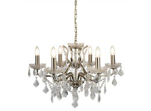 5053423091198 - Searchlight Paris - 6 Light Chandelier Antik Messing Finish E14