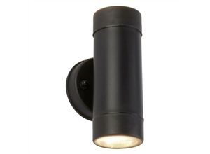 5053423092638 - Outdoor - 2 Light Outdoor Up Down Wandleuchte Schwarz IP44 GU10 - Searchlight