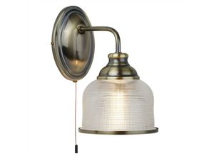 5053423095165 - Bistro - 1 Licht Innenwandleuchte Antik Messing E27 - Searchlight