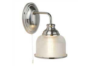 5053423095172 - Bistro - 1 Licht Innenwandleuchte Satin Silber E27 - Searchlight