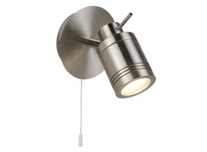 5053423096742 - Samson - led 1 Licht Badezimmer Wandstrahler Satin Silber IP44 GU10 - Searchlight