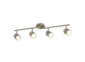 5053423096780 - Samson - 4 Licht Badezimmer Deckenstrahler Bar Satin Silber IP44 GU10 - Searchlight