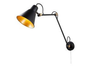 5053423101842 - - Wand Lampe verstellbar Wohn Arbeits Zimmer Beleuchtung Lese Leuchte schwarz gold 7403BK 5053423101842 - - Wand Lampe verstellbar Wohn Arbeits Zimmer Beleuchtung Lese Leuchte schwarz gold 7403BK