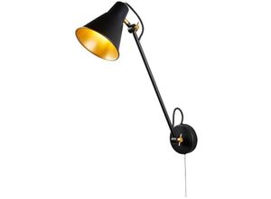 5053423101880 - - Suchscheinwerfer verstellbare Wandhalterung 1 Light Matt Black Gold